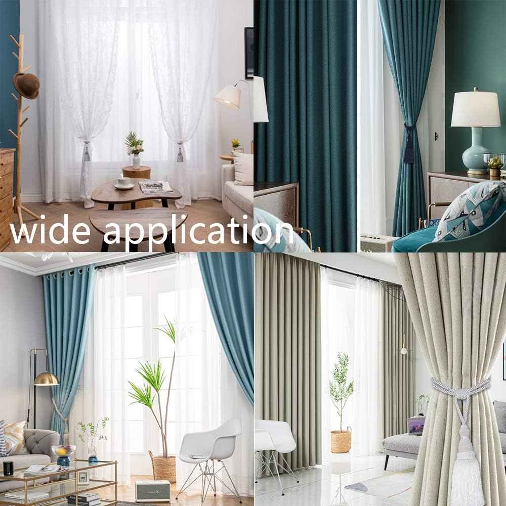 1&2 Pièces Embrasses de Rideaux Décoratives Fait Main Élégantes Cordelettes Pompons Retenues pour Rideaux Décor Accessoires de Pièce Support de Rideau