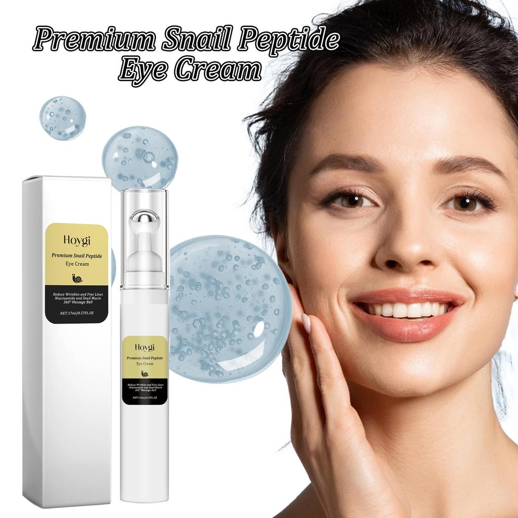 Crema Occhi con Peptidi di Lumaca, Cura Occhi con Massaggio Roller, Riduce Gonfiore & Linee Sottili, Rassoda & Tonifica la Pelle Sotto gli Occhi
