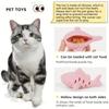 Fish-Shaped Silicone Cats Toy, Interactive Dispensing Puzzle Toy For Cats, -Resistant Teething Chew Toy With Hollow Design To Release Catnip Scent