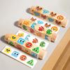 Kinder Holz Drehbar Baustein Puzzle Früherziehung Tiererkennung Puzzle Dreidimensional Baby Erleuchtung Eltern-Kind Schreibtischspielzeug