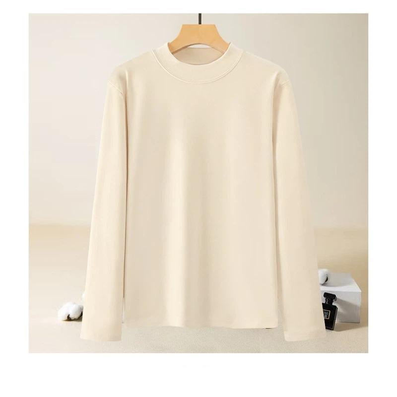 Unisex Autumn And Winter Warm Solid Color Long Sleeved Sweatshirt Base