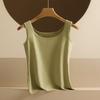 Women Beautiful Back Wide Shoulder Cotton Breathable Vest Inner Outer Wear Casual Tank Top