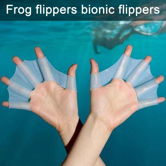 1 Pair Silicone Swimming Hand Fins Kids Adults Beginner Professional Aquatic Swim Training Fins Webbed Flippers Palms Swim Gear
