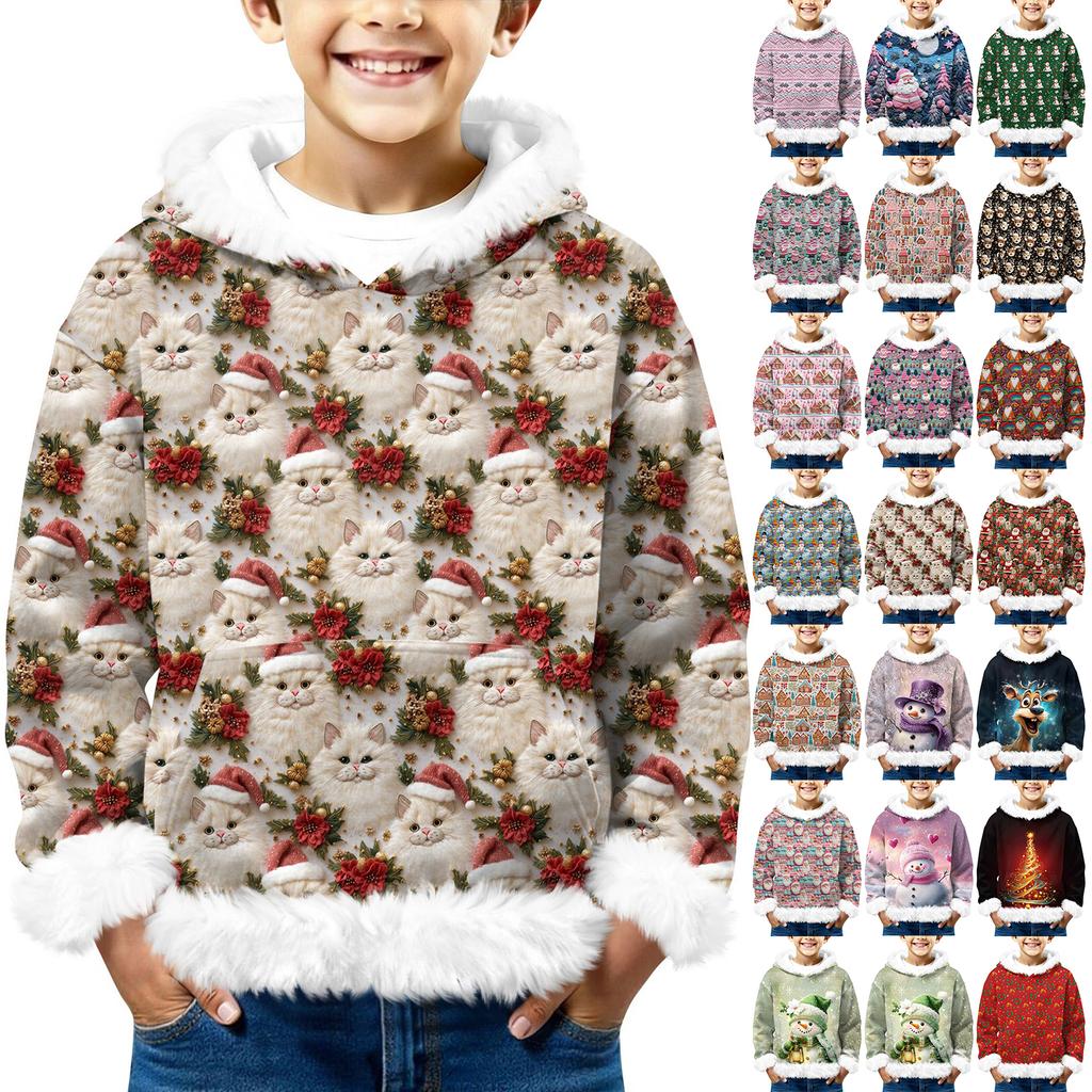 Children's Sweatshirt Girls Boys Long Sleeve Lightweight Casual Hoodie Loose Comfortable  Sweatshirt