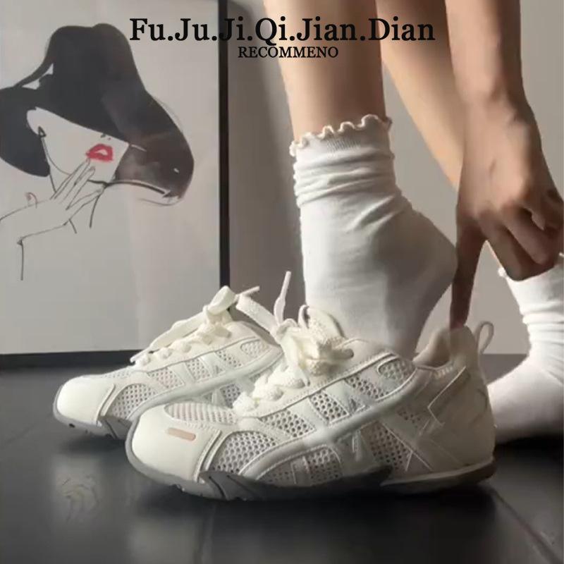 Thick-soled mesh breathable Forrest Gump shoes women's 2025 summer new inner height increase German training shoes casual versatile sports dad shoes