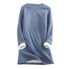 Women Thick Fleece Sweatshirt Leopard Print Velvet Warm O-neck Underwear Top