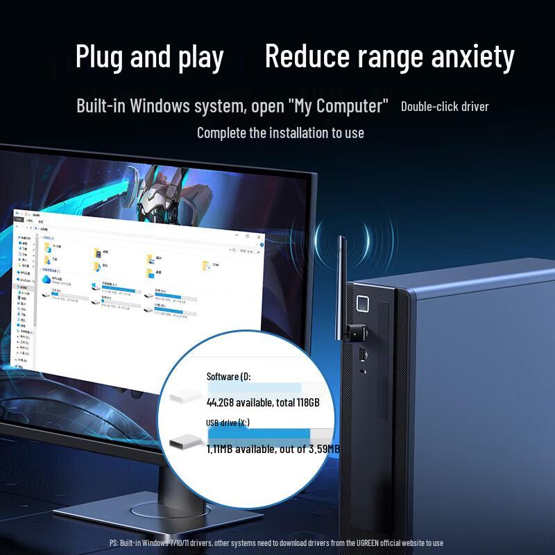 Ugreen USB WiFi 6 AX300 Wireless Adapter (CN Version)