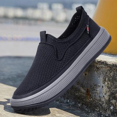 Mesh Casual Herenschoenen Dikke Zool Slip-on Heren Loafers Laag Uitgesneden Outdoor Hardloopsneakers Mode Sport Fitness Wandelschoen 2024