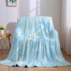 Light Blue Palm Flannel Blanket Warm Soft Halloween Christmas Couch Warm Cozy Decorative Decor Gift for All Season