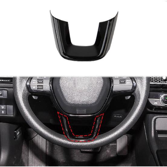 

Glossy Black Steering Wheel U-Shaped Trims Cover for Acura Integra for Honda Civic 2022-2025 for Accord HRV CRV 2023-2025