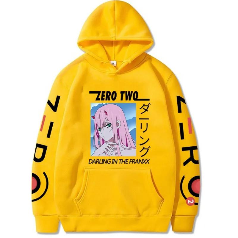 Zero Two Darling in The Franxx Hoodies Men Long Sleeve Sweatshirts Women Casual Harajuku Streetwear Pullovers Sudaderas