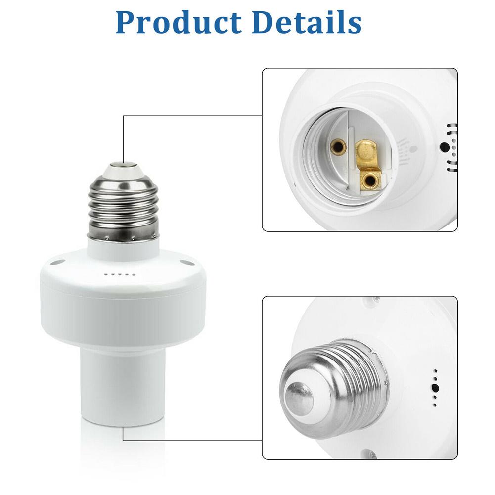 E27 Lamp Holder Wireless Remote Control Stable Performance Light Bulb Cap Socket Switch Screw Kit