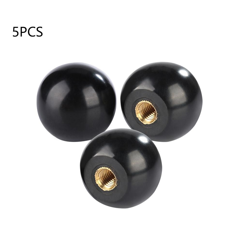 5Pcs Black Bakelite Ball Lever Knob Copper Insert M12*40 Machine Tool Replacement