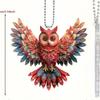 Owl Attractive Cartoon Acrylic Hanging Decoration For Car Interior Stylish Accessory