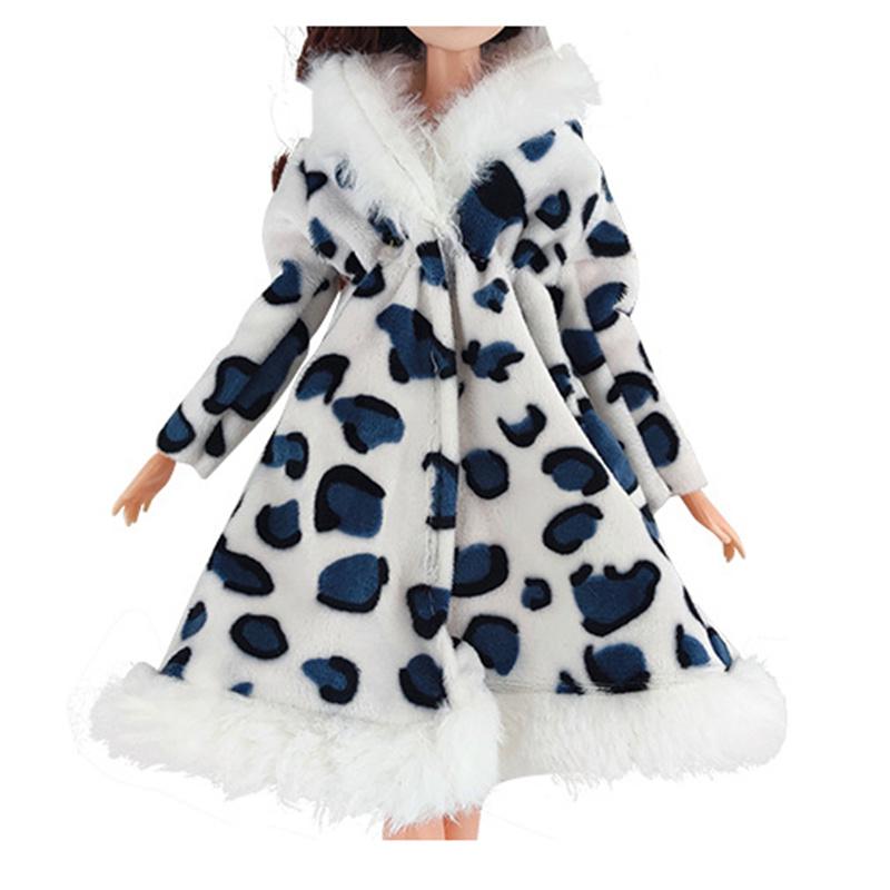 Long Coat Winter Warm Clothes Dress for 30cm Barbie Doll Accessories Kids Toy Girls Gift