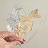 Butterfly Hollow Butterfly Headband Gold Double Layer Headband Fashion Tiara Hair Band  Women Use