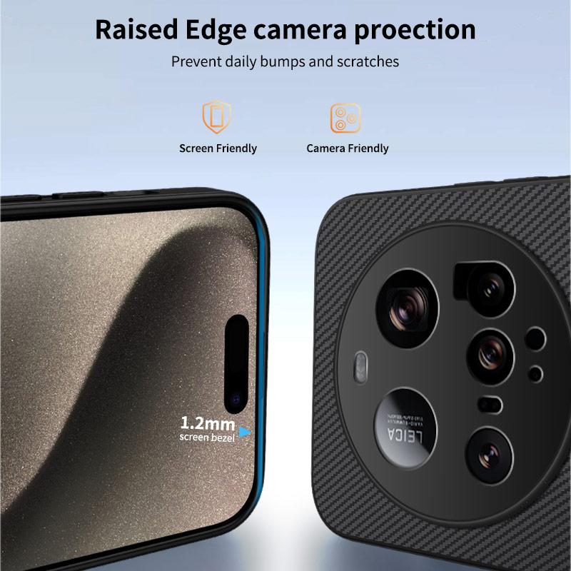 For Xiaomi 15 Ultra Case Compatible with MagSafe WANLONFENG TQ Series Carbon Fiber Texture PC TPU Phone Cover