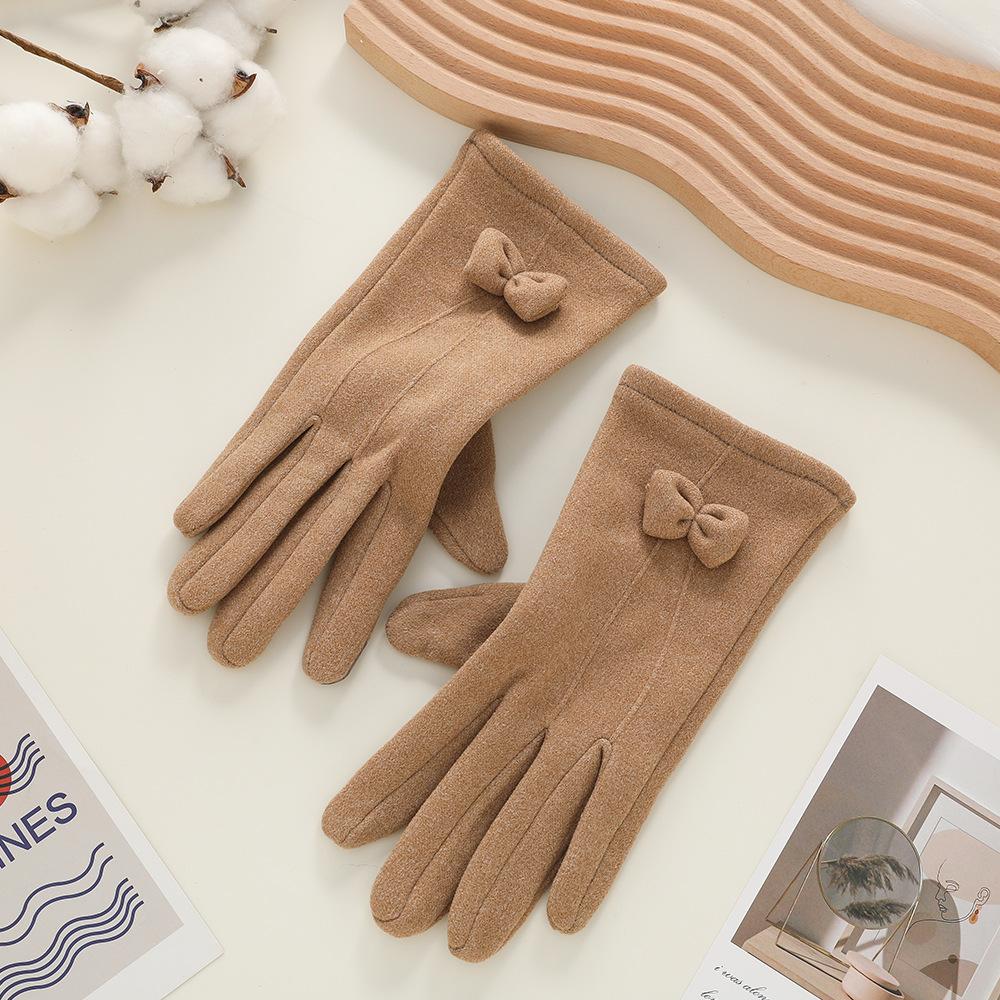 Warm gloves Three-line rabbit velvet men's and women's fashion cold-proof velvet outdoor cycling autumn and winter gloves