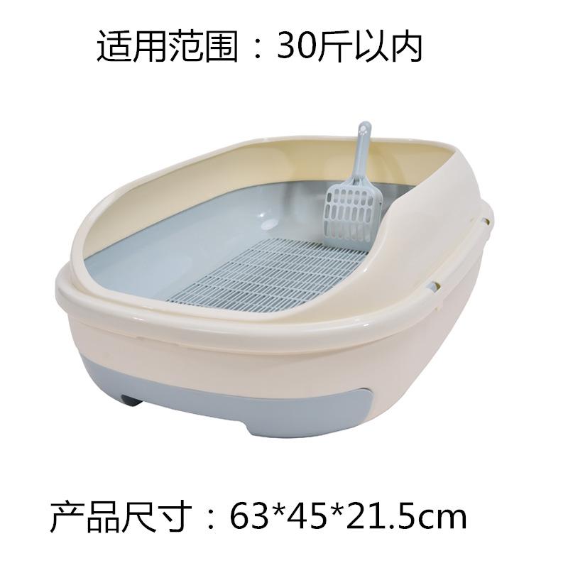 Semi-Enclosed Double-Layer Drawer Cat Litter Box, Large Grid Toilet for Active Cats, Anti-Tracking Odor Control Easy Clean