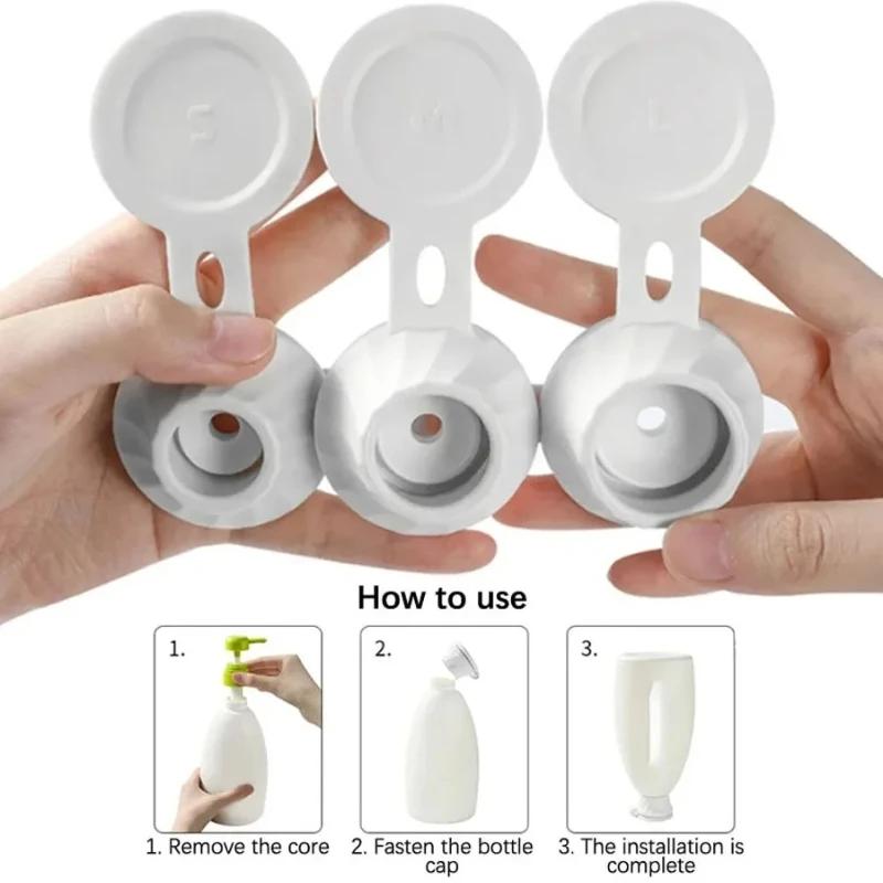 Bottles Upside Down Dispenser Leak Proof Flip Top Caps Fit Shampoo Condiment Kitchen Bathroom Plastic Spout Lids