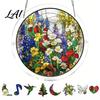 Irregular Puzzle Piece Suncatcher Acrylic Jigsaw Kit Stained Glass Style DIY Window No Glue Hanging Ornament for Home Decor Gift Women Men