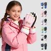 7-12 Years Old Winter Waterproof Snowboard Snow Insulate Warm Touch Screen Cold Weather Kids Ski Gloves
