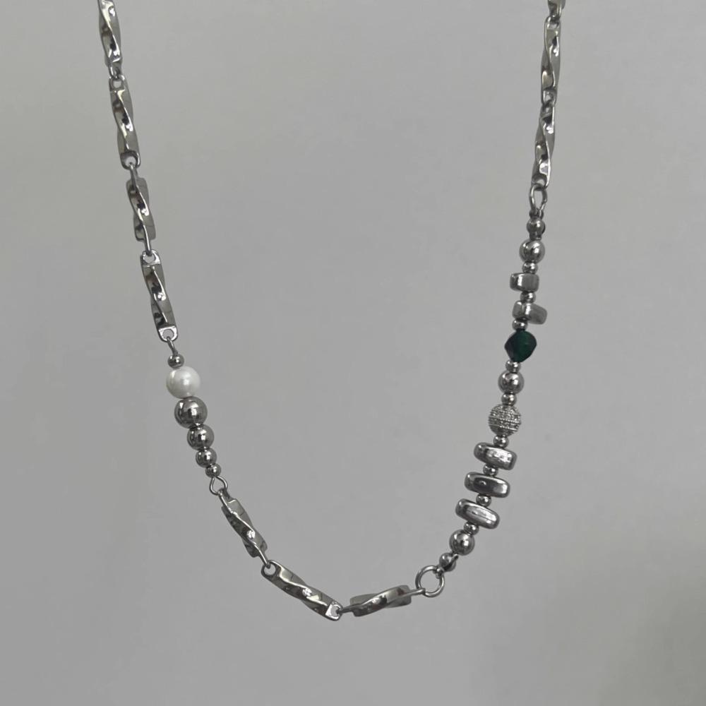 Cross Star Men Necklace Double Ring Shape Clavicle Chains  Daily Wear Choker