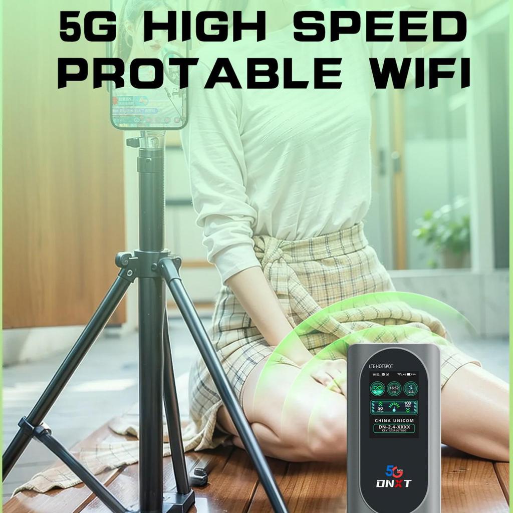 5G Dual-Band Portable MIFI Router with 4400mAh Battery