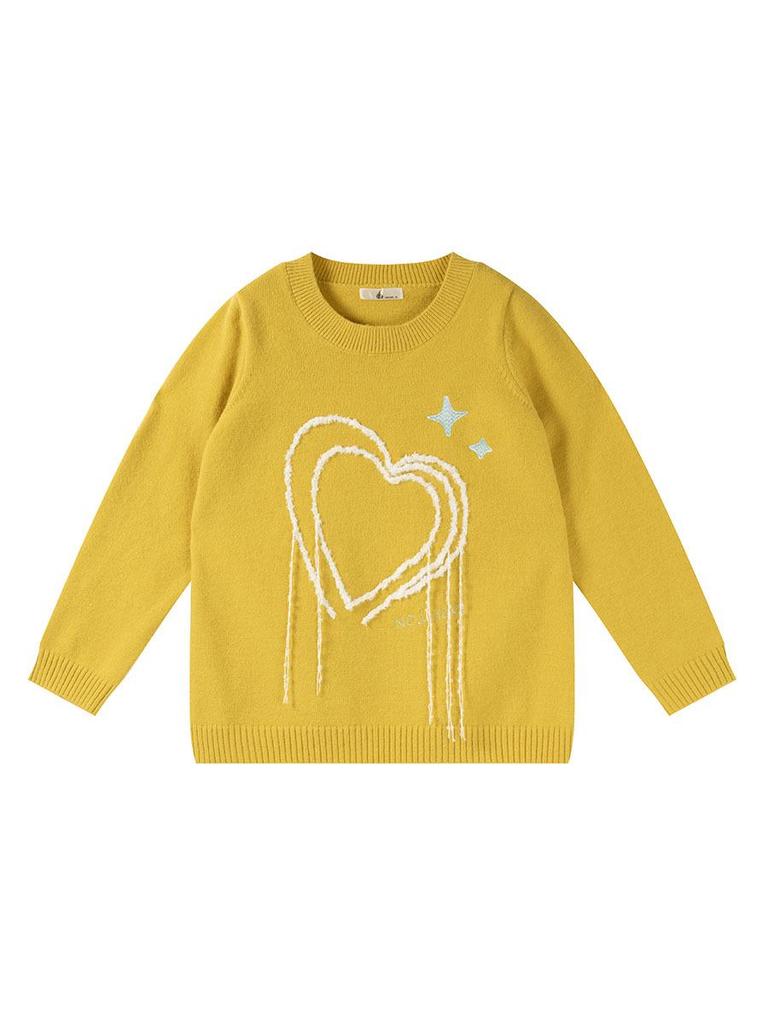 Shuangtian Winter Plus Size Women's Heart Pattern Knit Sweater