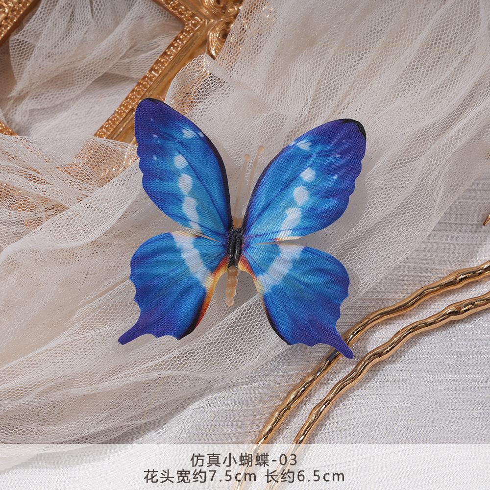 Simulated Butterfly Handmade DIY Wreath Hair Accessories Clothing Design Wedding Retro Chest Flower Photography Props Fake Butte