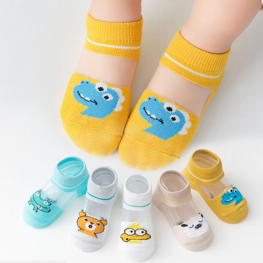 0-5Yrs Baby Socks Summer Mesh Cotton Cartoon Animal Kids Socks Girls Cute Newborn Boy Toddler Socks Baby Accessories