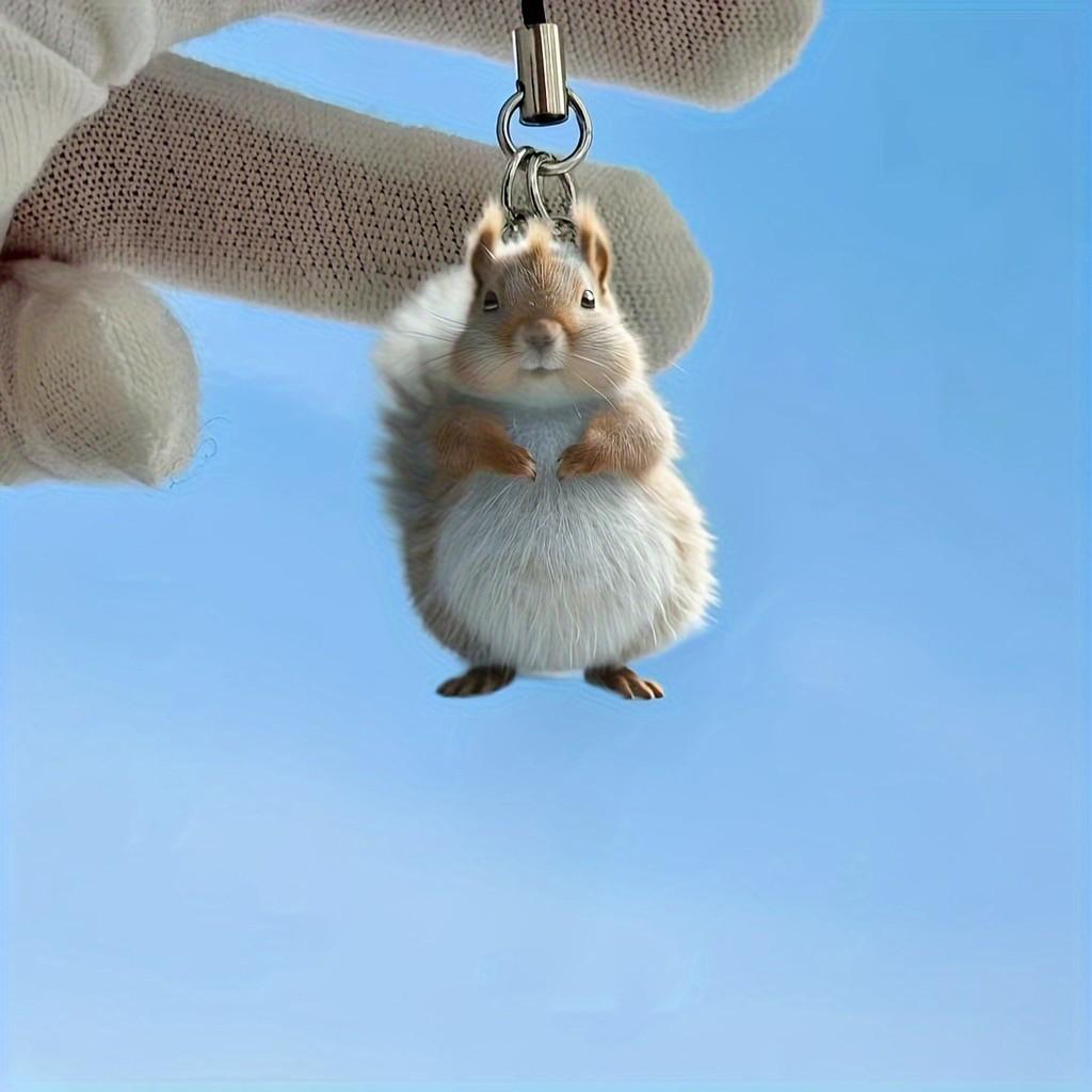 Delightful Acrylic Squirrel Pendant Warm Vintage Decor For Cars Christmas Trees And Gifts Backpack