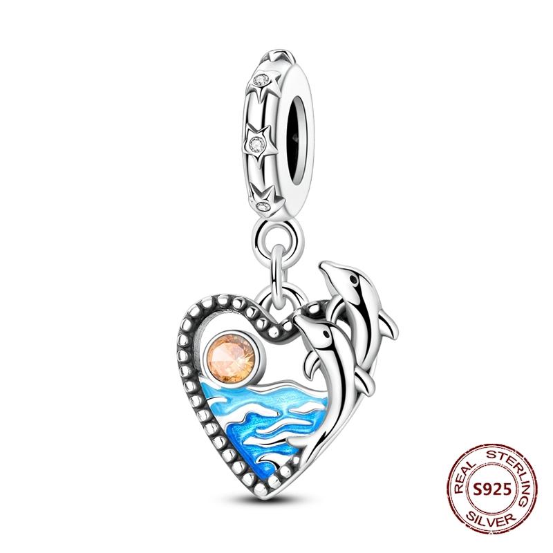 Copper Luminous Fireflyzircon Colorful Butterfly Sunflower Cat Dog Charms Beads Fit Diy Bracelets Jewelry Gift