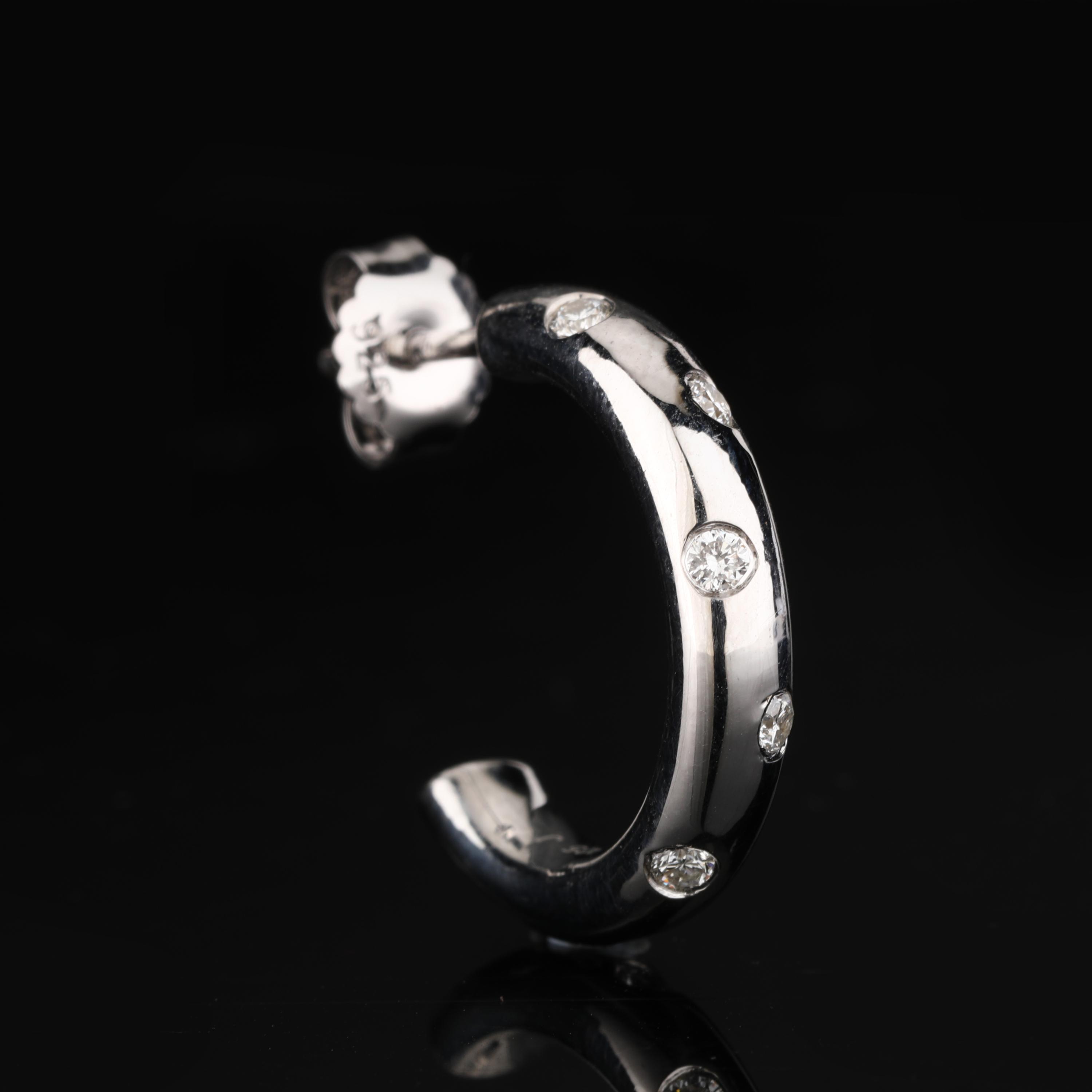 

Lab Grown Diamond Earrings 925 Sterling Silver Rhodium Push Post срібний