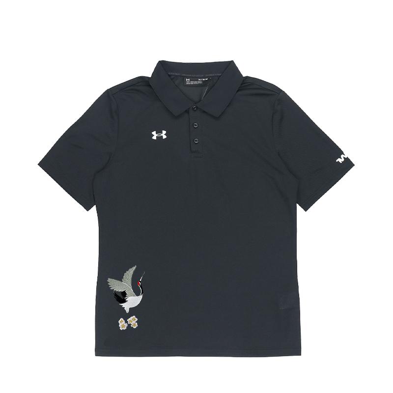 Under Armour Настраиваемый Комфорт Универсальная Футболка-поло с коротким рукавом Унисекс топы Черный 21500537-001(TEAM702-3.1.37)