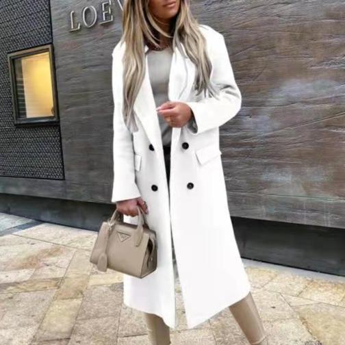 

BITCED Женская куртка осень-зима с длинными рукавами и воротником из двубортного нейлона, пальто для женщин L