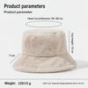 Solid Colors Faux Fur Cap Thickened Warm Fisherman's Hat Fashion Basin Bucket Hats  for Women Girl