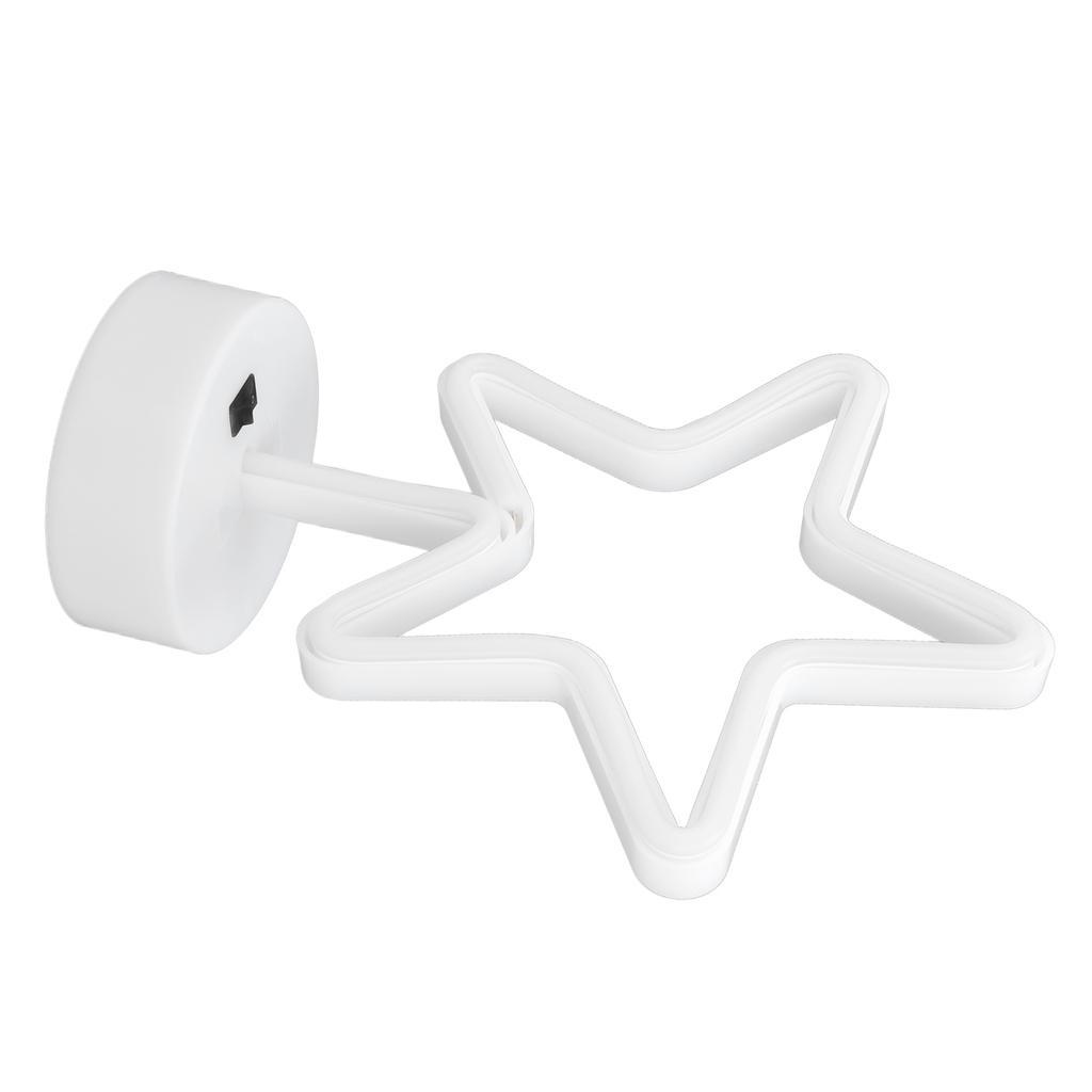 LED Desk Lamp USB Five Pointed Star Warm Light Neon Sign Bedroom Bar Holiday Decoration Light