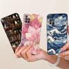 Case For Samsung A31 Galaxy A71 Phone Cover for Samsung A315F A715F A 71 Soft Silicone Bow Painted Flower Phone Funda