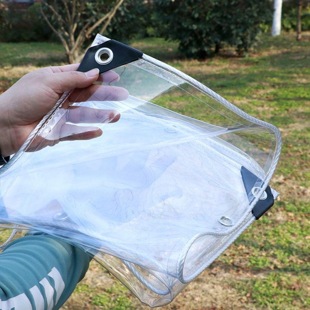 Transparent PVC Transparent Raincover Thickened Material Rainproof Cloth  Pergola Canopy