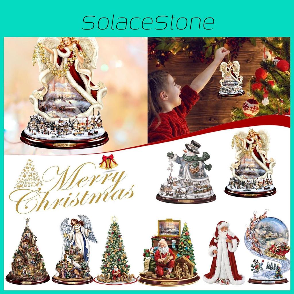 Festive Acrylic Christmas Tree Santa Car Accessory Colorful Home Decoration Piece