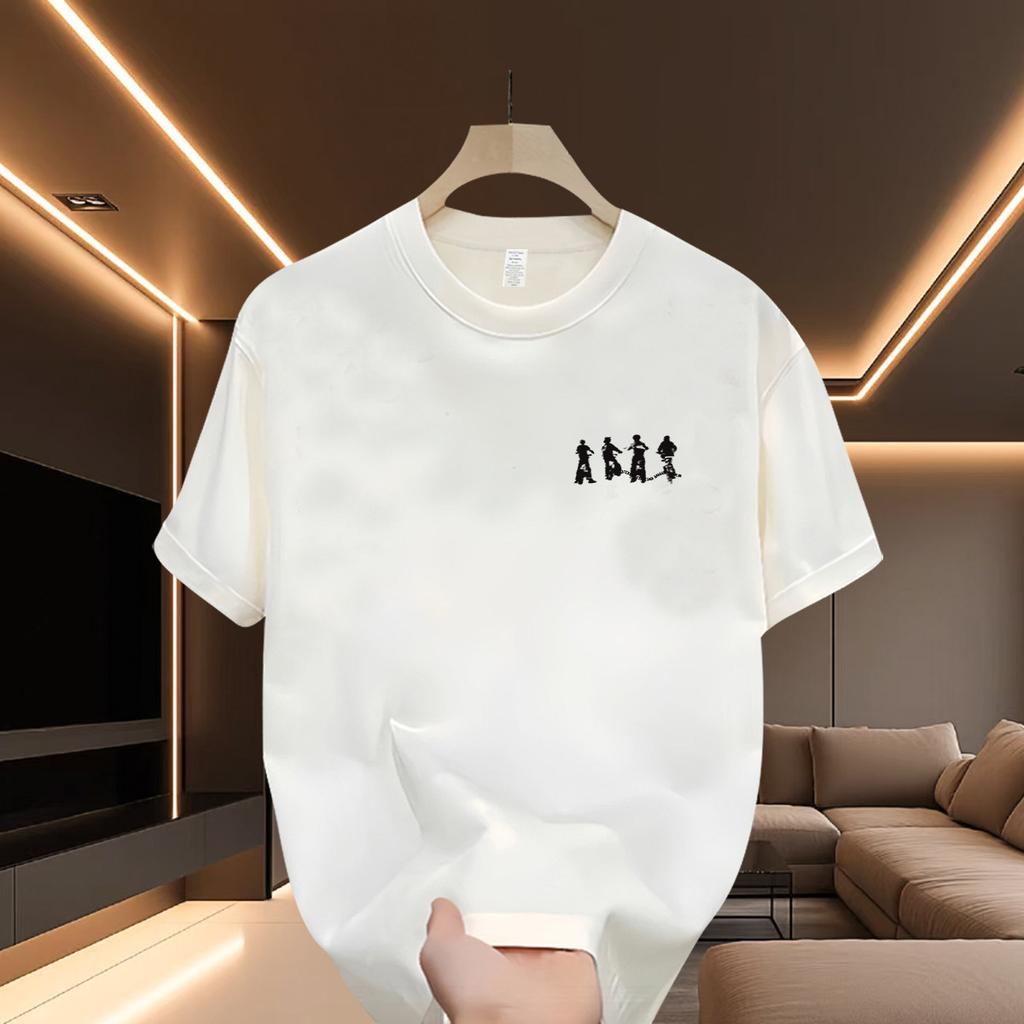 Cross-Border Exclusive Supply Of Good Goods 100% Pure Cotton Short-Sleeved Boys American High-Street Trendy Brand Versatile Bottoming Shirt On Clothes