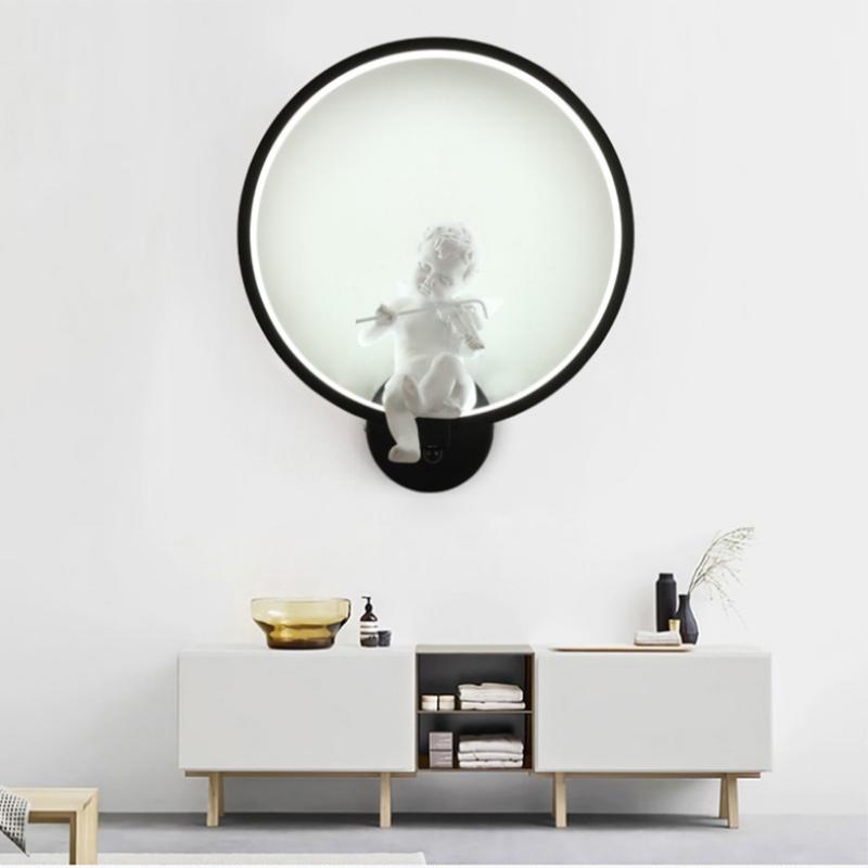 Nordic angel wall lights LED wall mounted modern home decoration living room bedroom bedside children's room creative wall lamp