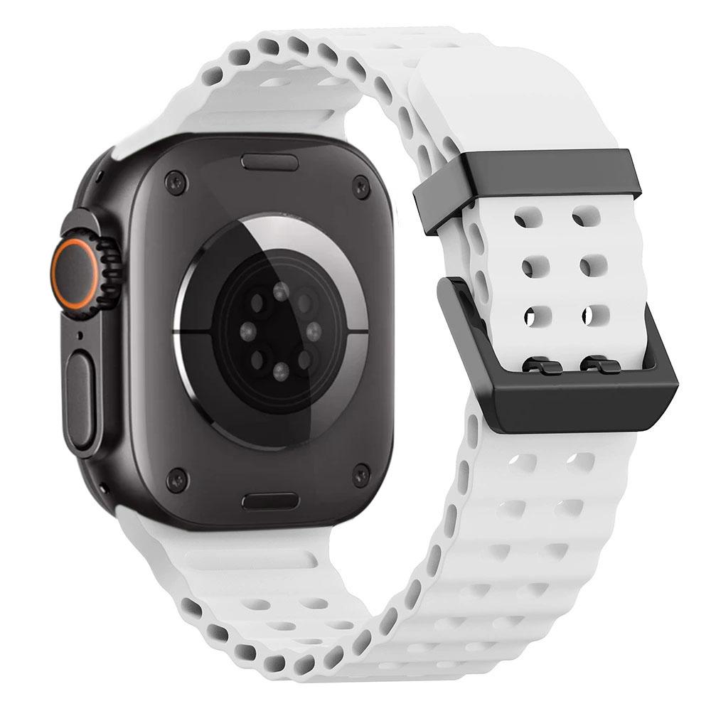 Ocean Silicone+Metal Buckle Strap For Apple Watch Band Ultra 3/2 49mm Sport Bracelet iWatch 11 10 9 8 7 6 SE 46mm 45mm 44mm Belt