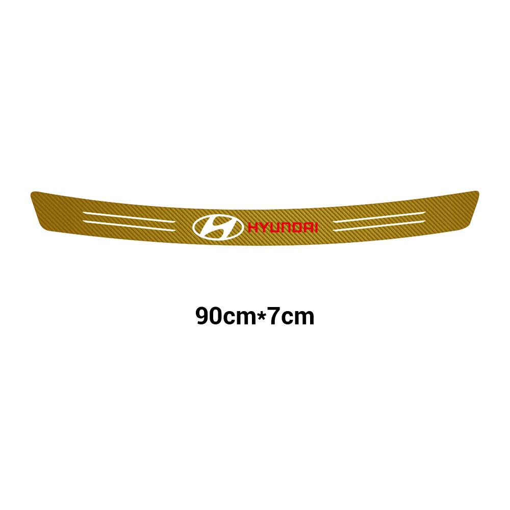 Car Carbon Fiber Trunk Load Edge Badge Decoration Stickers For Hyundai I20 I30 Kona Tucson Sonata Elantra Veloster Santa Fe ix20 HH51