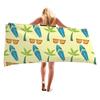 Simple small pattern square digital-printed polyester Superfine fiber double-sided fleece Beach vacation bath towel, beach towel