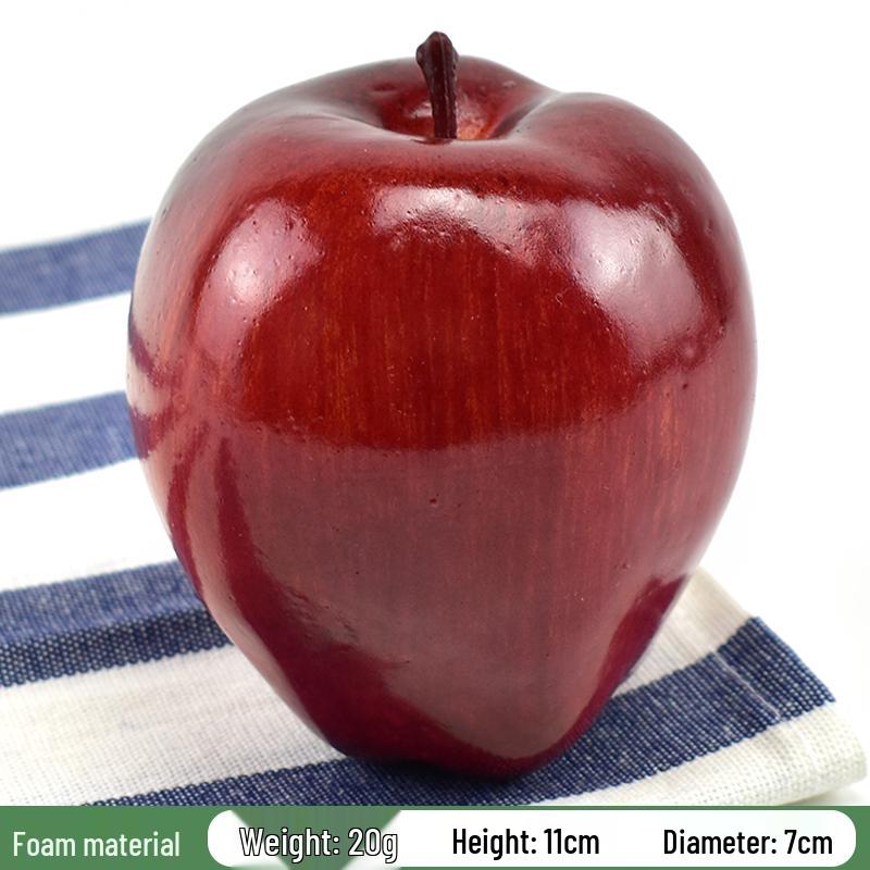 Red Delicious Artificial Apple Ornament for Decorations