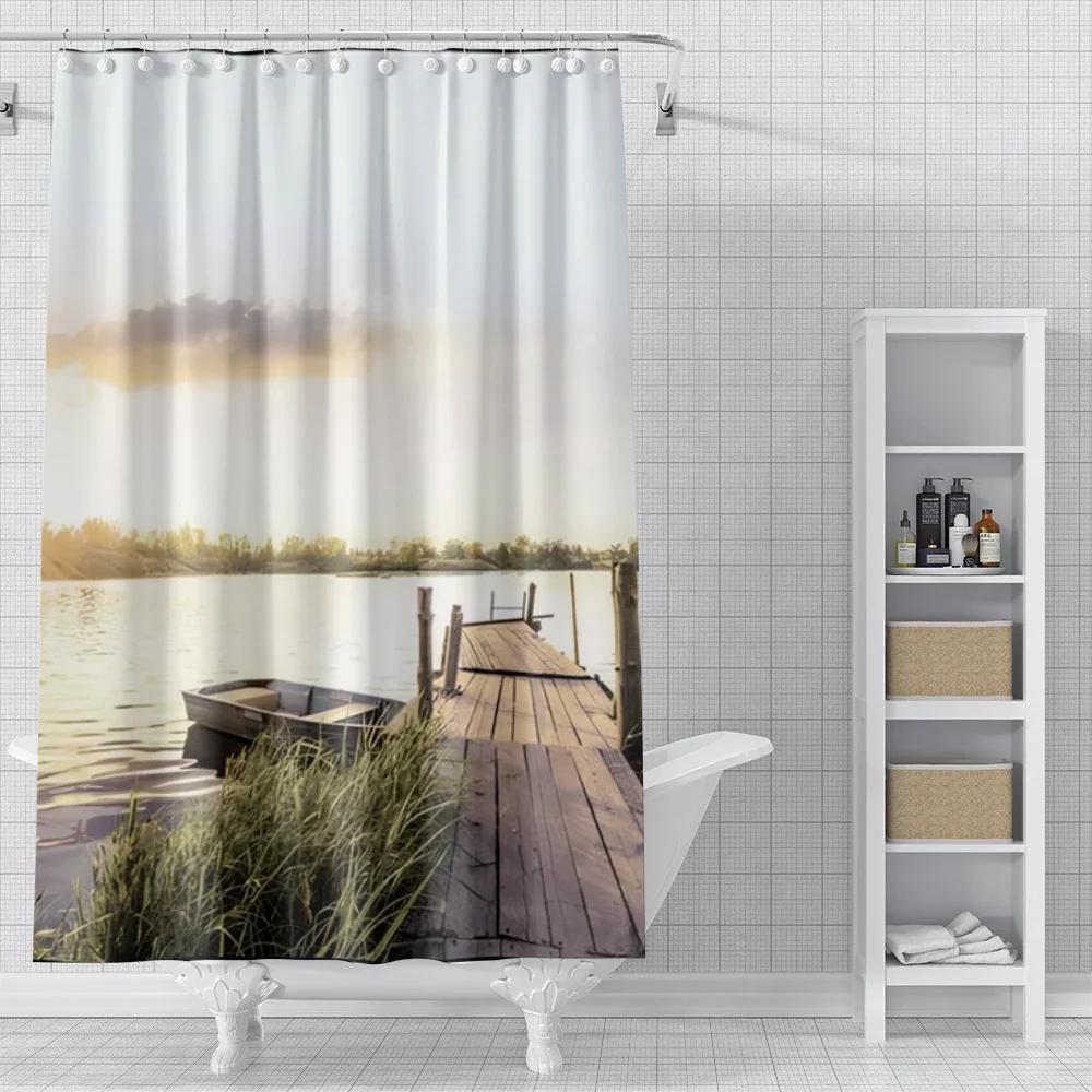 Home Shower Curtains for Bathroom Oil Painting Style Waterproof Fabric Bathroom Curtains Modern Shower Curtain 180x200 240x200