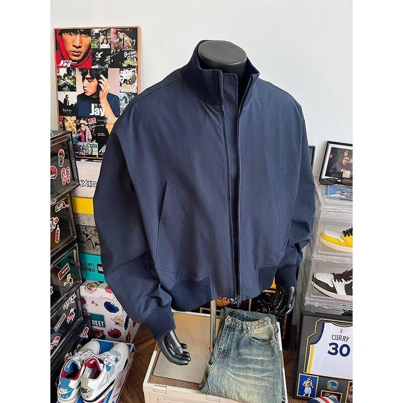Men's Retro Stand Collar Jacket - Trendy, Comfortable, Casual Outerwear