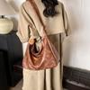 Ielgy Autumn Winter Large-Capacity All-Match Commuter Shoulder Soft Leather Mess